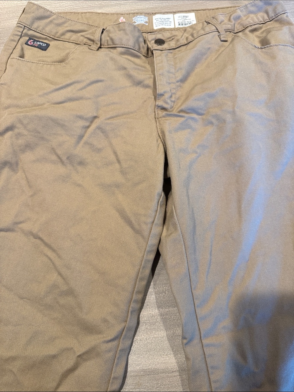 LAPCO FR Flame Resistant Khaki Work Pants Utility Carpenter Pants Size 12 Short